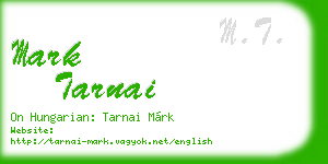 mark tarnai business card